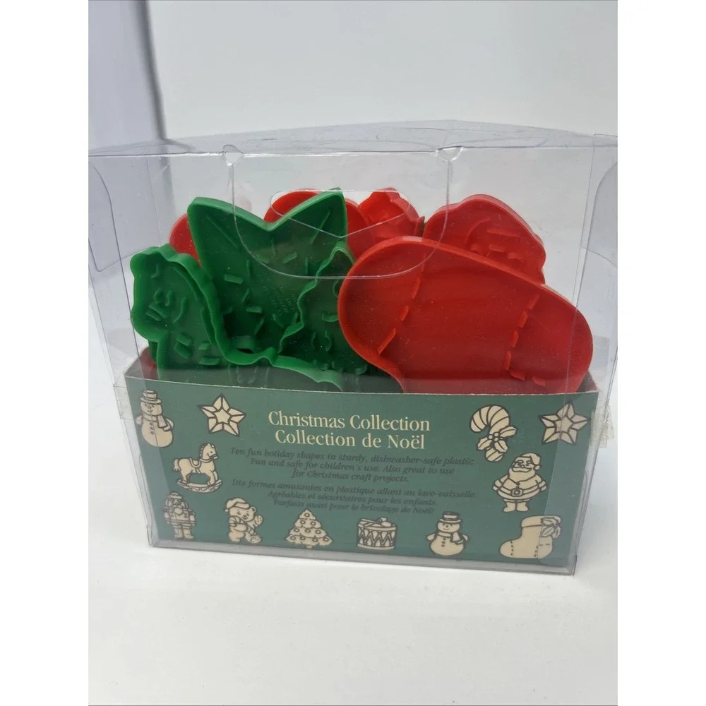 Vintage Wilton Christmas Collection 10 Cookie Cutters 1995 Snowman Nutcracker